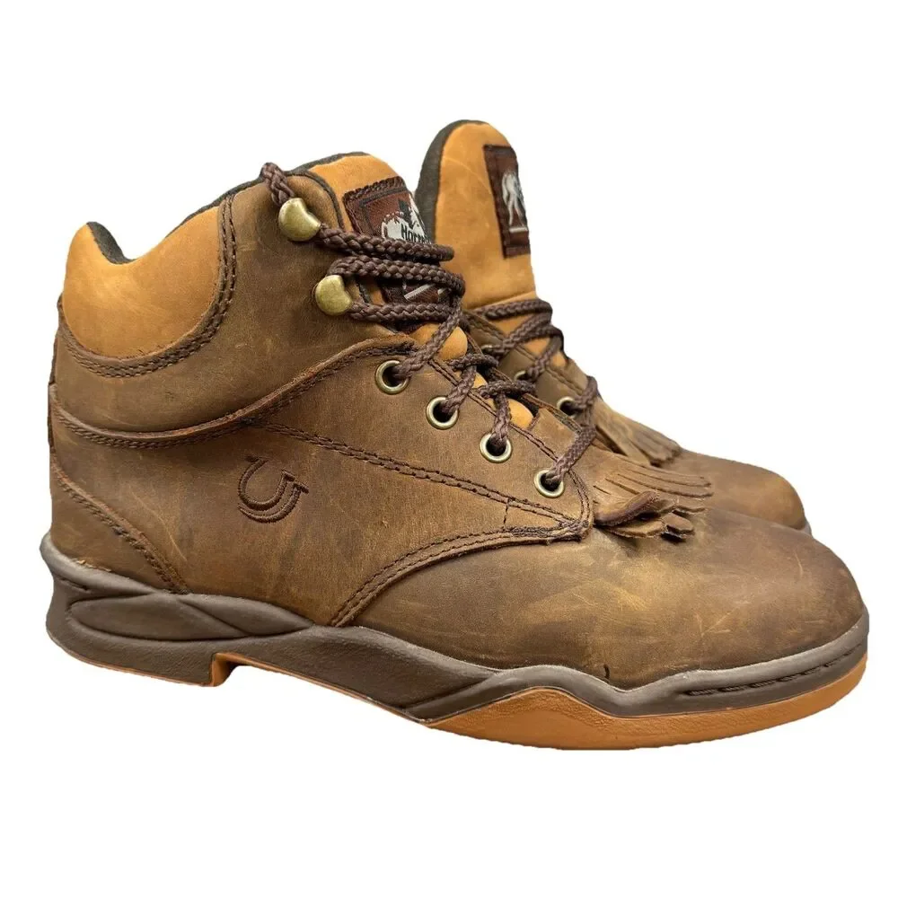 Roper Horseshoe Kiltie Boots Women's 9 Leather Work Riding - Picture 9 of 9